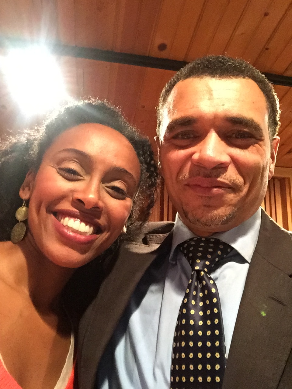 Antu Yacob with castmate Richard Barboza on the set of Conjure