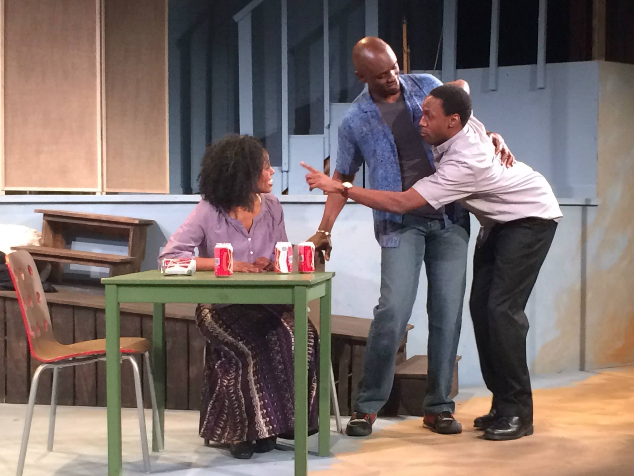 Antu Yacob with Owiso Odera and Irungu Mutu in Stepping Out of the River at Dawn by Dean Poynor at Mixed Blood Theatre