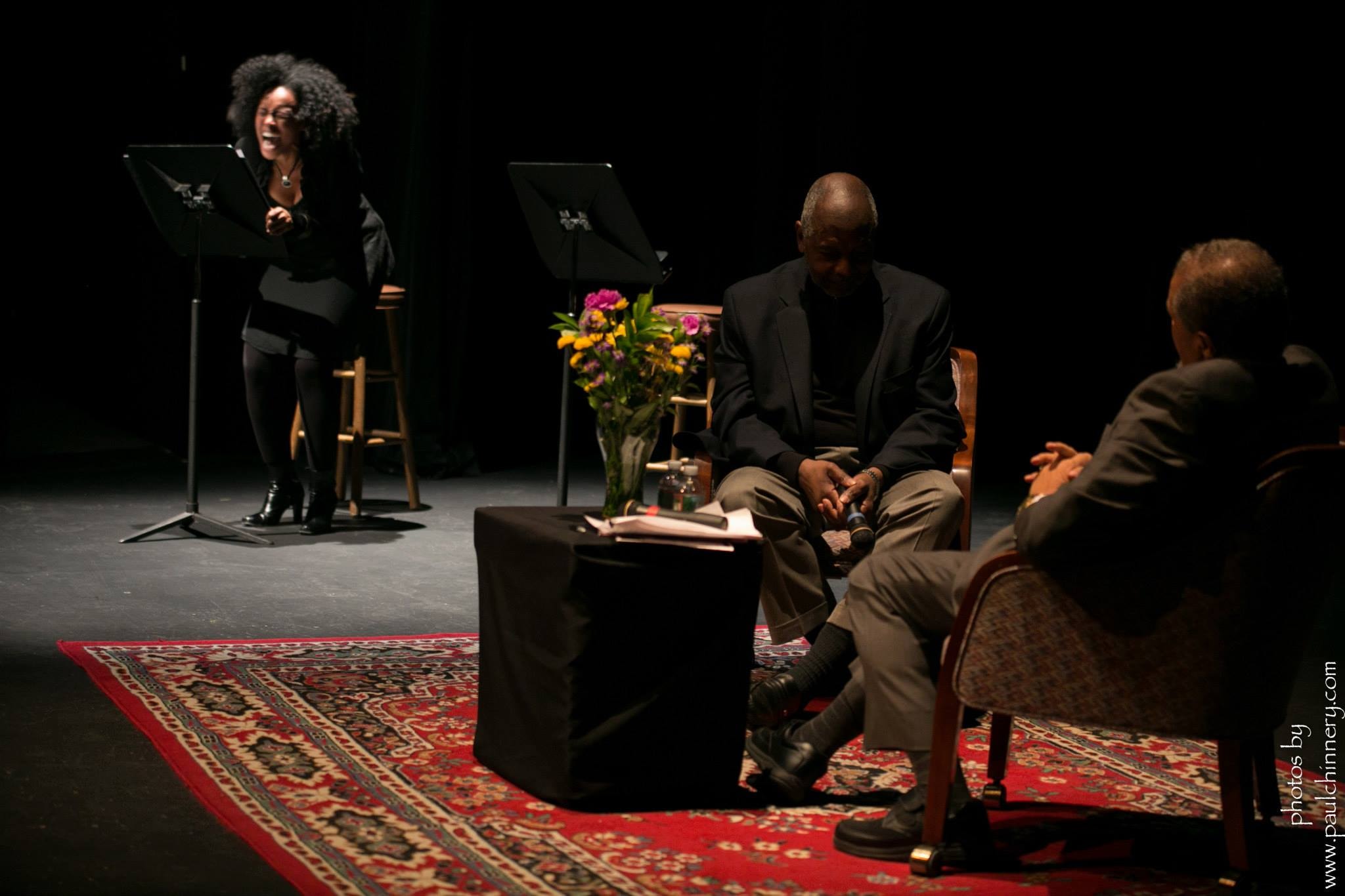 Antu Yacob reading Richard Wesley's The Sirens at Crossroads Theatre Company with Richard Wesley